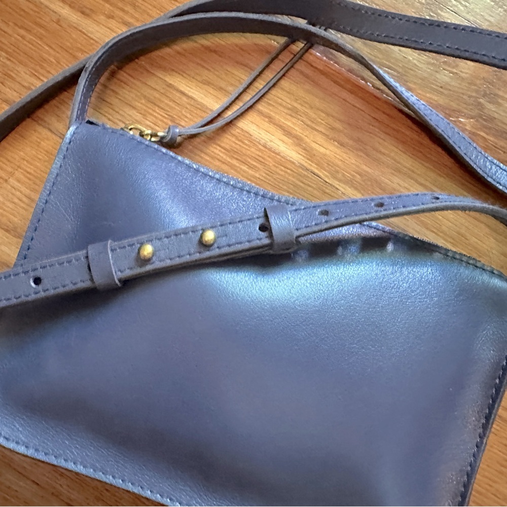 Madewell blue leather crossbody bag, mint condition